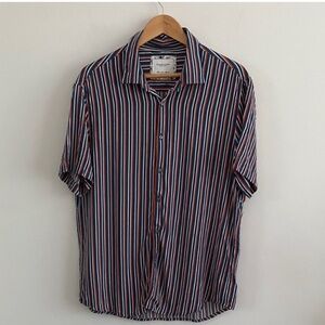 Striped Men's Shirt Demin & Flower